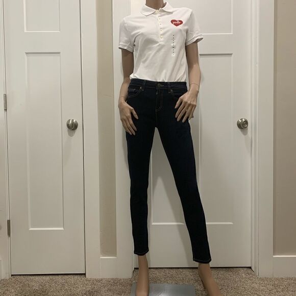 NEW Michael Kors Izzy Skinny Dark Rinse Jeans . - Picture 4 of 15